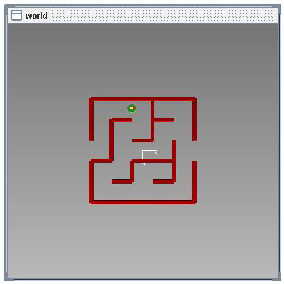 Algernon running a maze