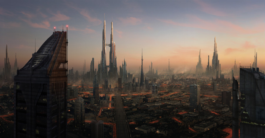 Matte painting:  