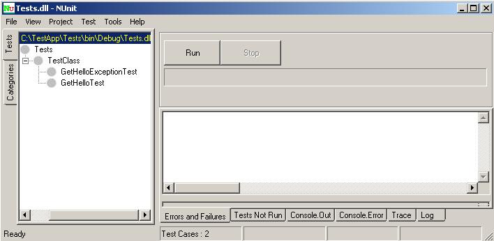 Nunit GUI,  