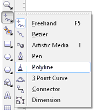 3D   Corel DRAW -  Polyline