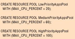   CREATE RESOURCE POOL