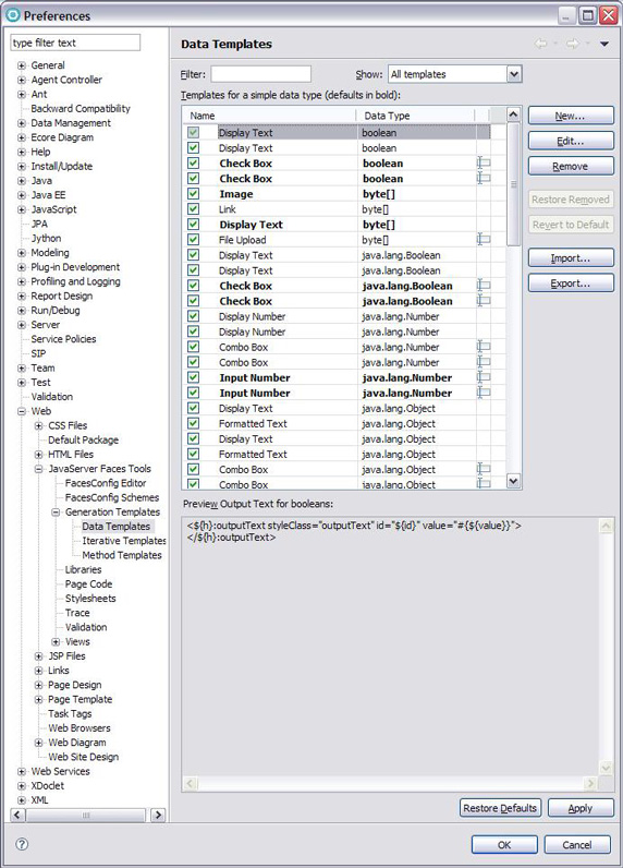  8.   Output text   boolean 