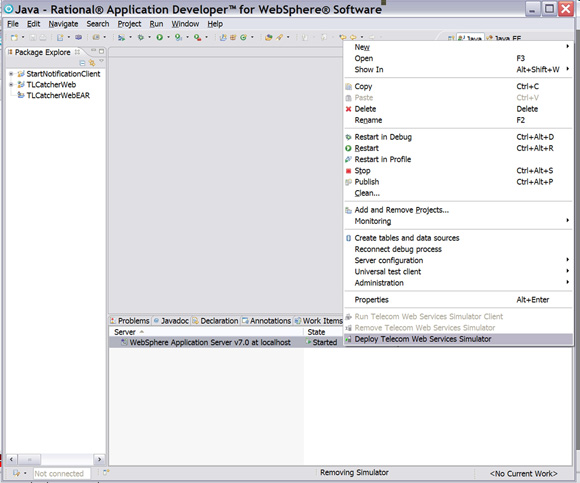  Telecom Web Services Simulator   WebSphere Application Server   Rational Application Developer