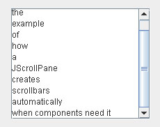 JScrollPane