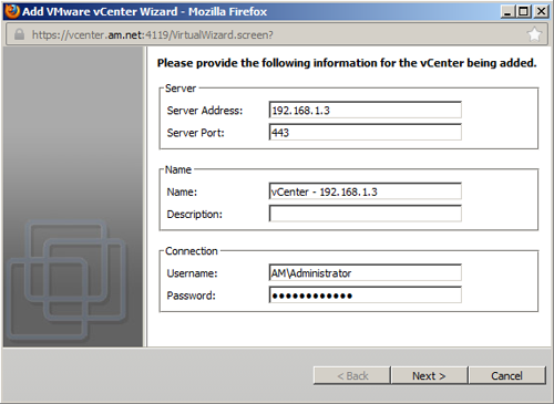     VMware vCenter           