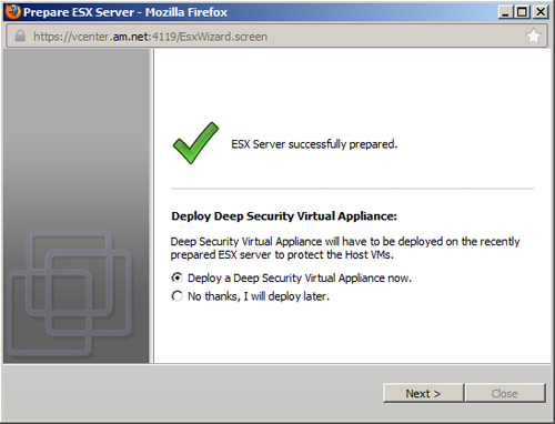     ESXi-     Trend Micro Deep Security Virtual Appliance