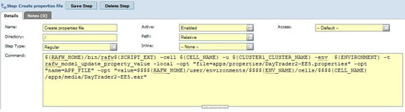 Creating the DayTrader properties file