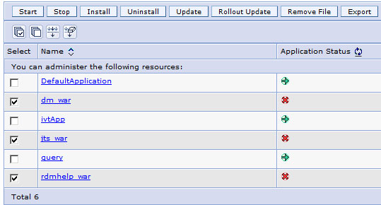 Three .war files selected to uninstall