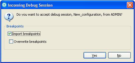  34.   Incoming Debug Session 