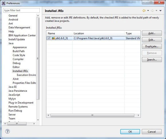  1.  Oracle JRE  Eclipse