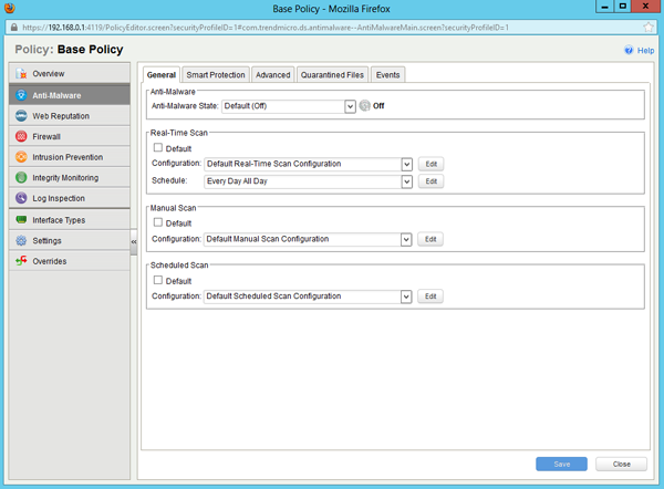    Deep Security - Base Policy