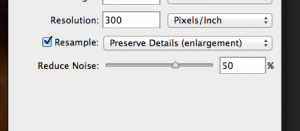 Image Size Noise Reduction