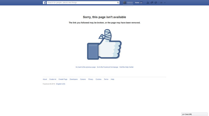 facebook.com 404 error page