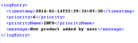 XML log output