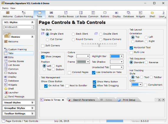 Konopka Signature 6 VCL Controls