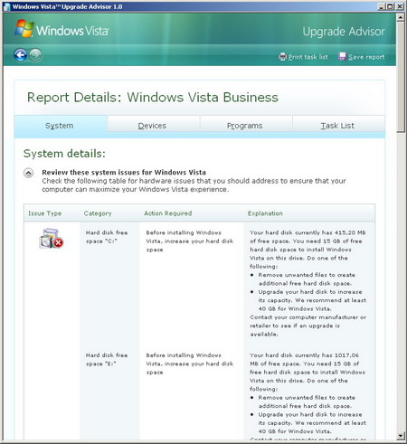   Windows Vista Upgrade Advisor