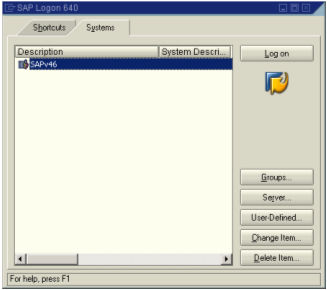    SAP Logon