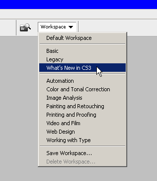 Photoshop CS3 Workspace