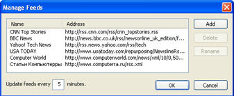 RSS Feeds Toolbar 